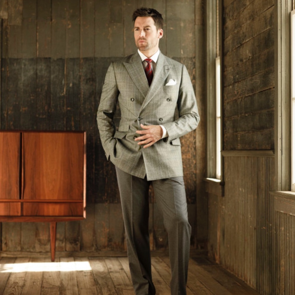 J. Hilburn Wool Double Breasted Sportscoat